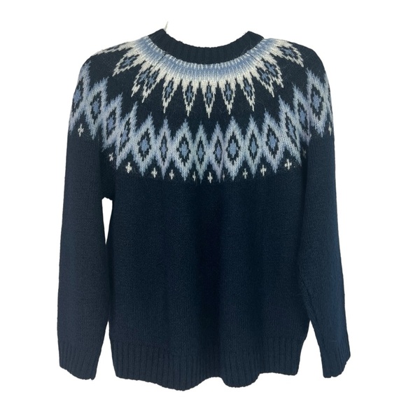 Old Navy Women’s Argyle Pullover Sweater Sz XS Multi Colors Long Sleeves 5% Wool - Picture 2 of 8